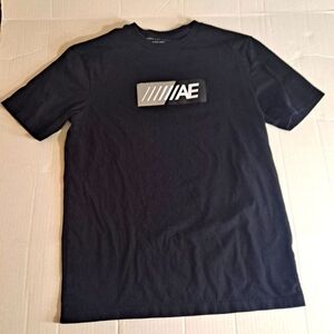 Black American Eagle super soft tee large white silver reflective logo Medium